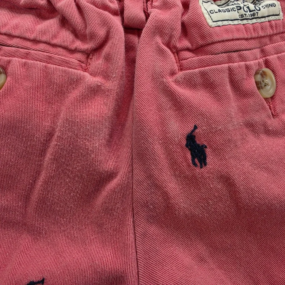 Polo Ralph Lauren Baby Salmon Pink Chino Shorts 12M Classic Embroidered Pony